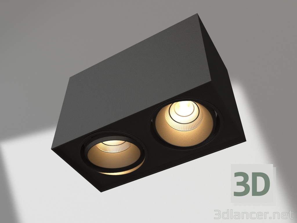 modello 3D Lampada SP-CUBUS-S100x200-2x11W (nera) - anteprima