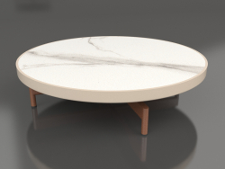Round coffee table Ø90x22 (Sand, DEKTON Aura)