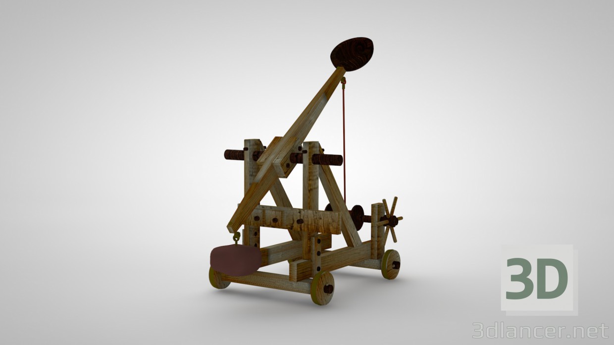 3d model medieval Catapult - preview