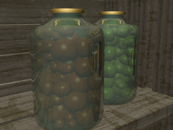 Bottiglia con pomodori