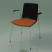 Modelo 3d Cadeira 3976 (4 pernas de metal, com um travesseiro no assento e nos braços, bétula preta) - preview