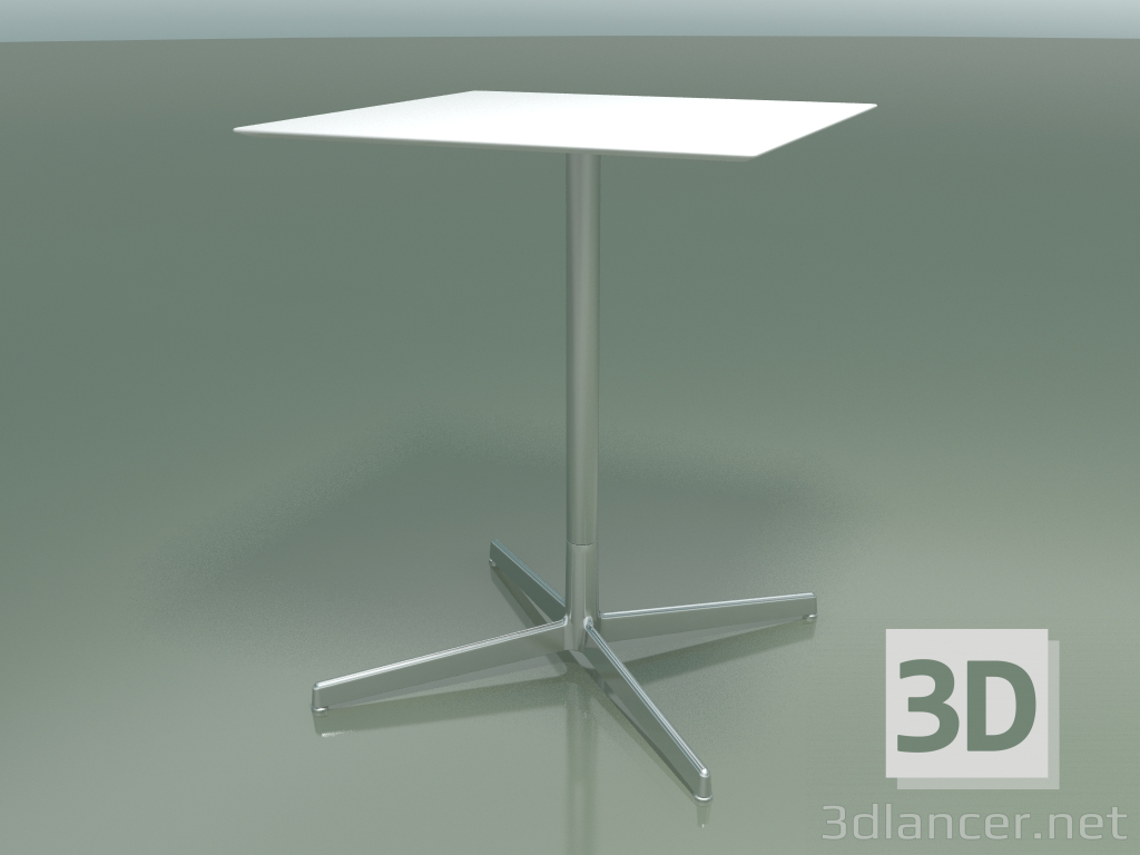 modello 3D Tavolo quadrato 5548 (H 72.5 - 59x59 cm, Bianco, LU1) - anteprima
