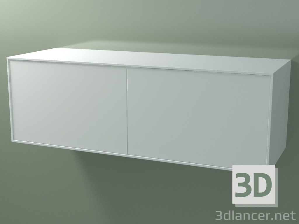 3D modeli Çift kutu (8AUFBВ03, Glacier White C01, HPL P01, L 144, P 50, H 48 cm) - önizleme