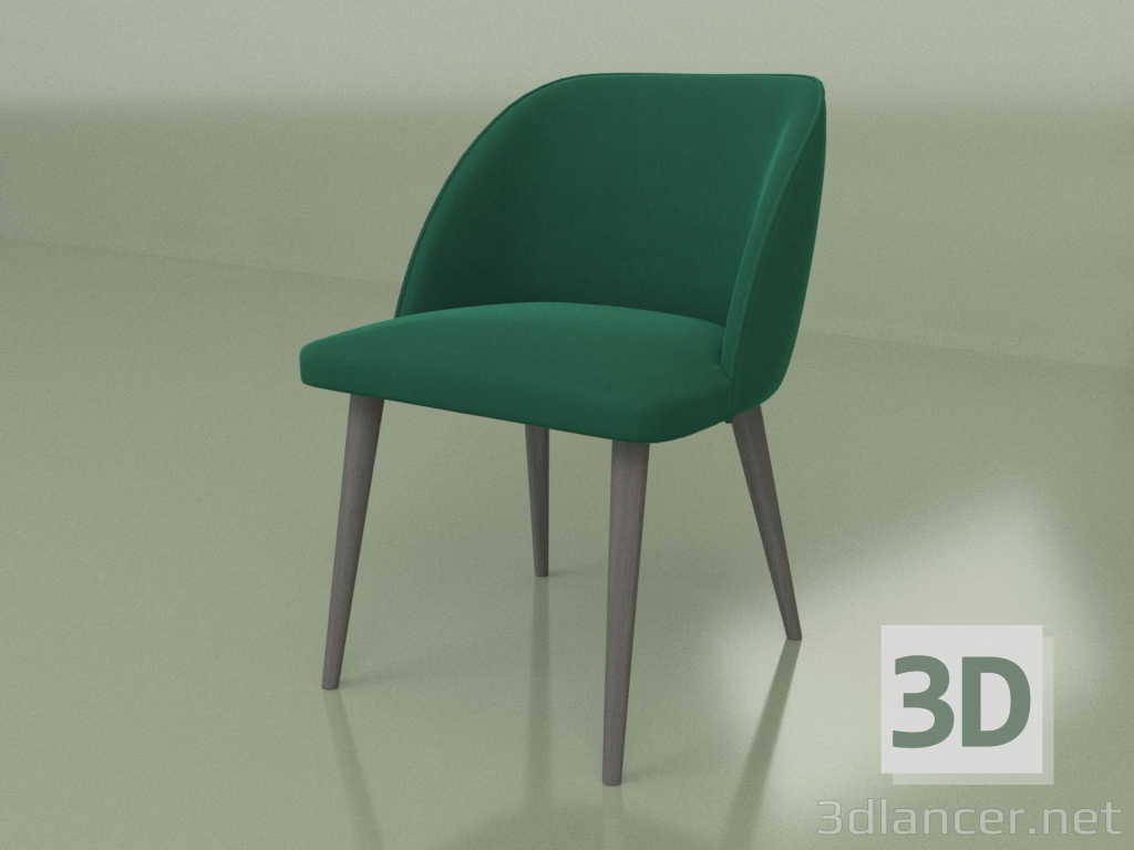 3d model Chair Teo (legs Black) - preview