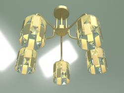 Araña de techo 10101-5 (cristal transparente de oro de nácar)