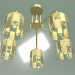 3D Modell Deckenlüster 10101-5 (Perlmutt gold-klarer Kristall) - Vorschau