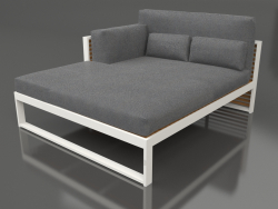 XL modular sofa, section 2 left, high back, artificial wood (Agate gray)