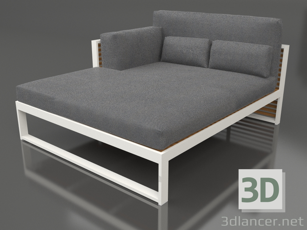 3D modeli XL modüler kanepe, sol bölüm 2, yüksek arkalık, suni ahşap (Akik grisi) - önizleme