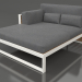 3D modeli XL modüler kanepe, sol bölüm 2, yüksek arkalık, suni ahşap (Akik grisi) - önizleme