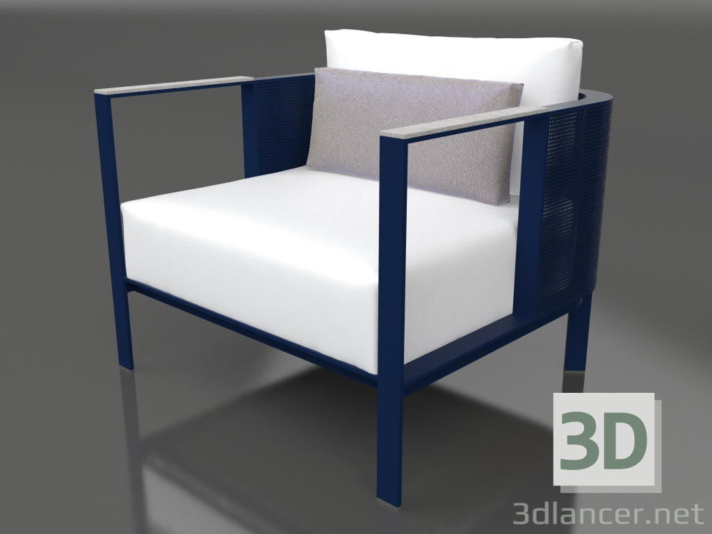 3d model Armchair (Night blue) - preview