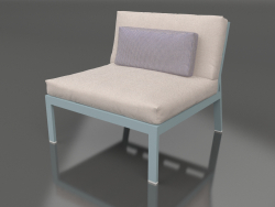 Módulo de sofá, seção 3 (azul cinza)
