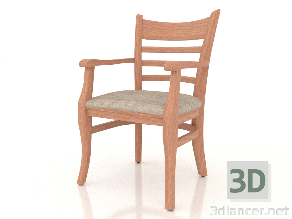 3D Modell Oxford-Stuhl (Buche natur) - Vorschau