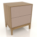 3D Modell Nachttisch FARGO 2 Schubladen mit gefrästen Fronten (Beige, Eiche natur, Option 4) - Vorschau