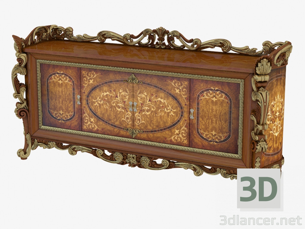 3d model Chest of drawers in classical style 103 - preview