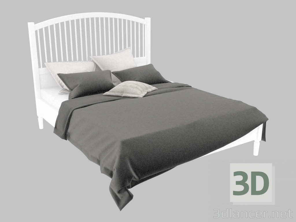 3 डी मॉडल डबल बेड टिसैडल (210x168) - पूर्वावलोकन