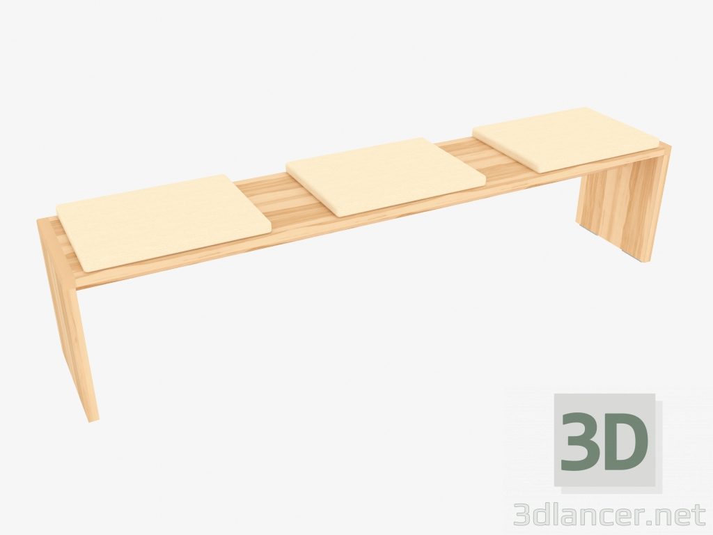 3 डी मॉडल बेंच (3705-62) - पूर्वावलोकन