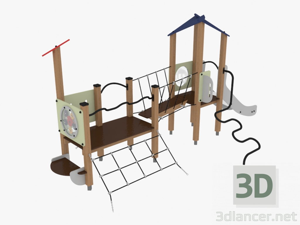 3d model Children's play complex (4418) - preview