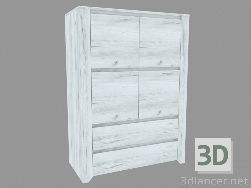 modello 3D Cabinet basso 4D-2S (TYPE 33) - anteprima