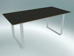 Table 70/70, 170x85cm (Noir, Blanc)