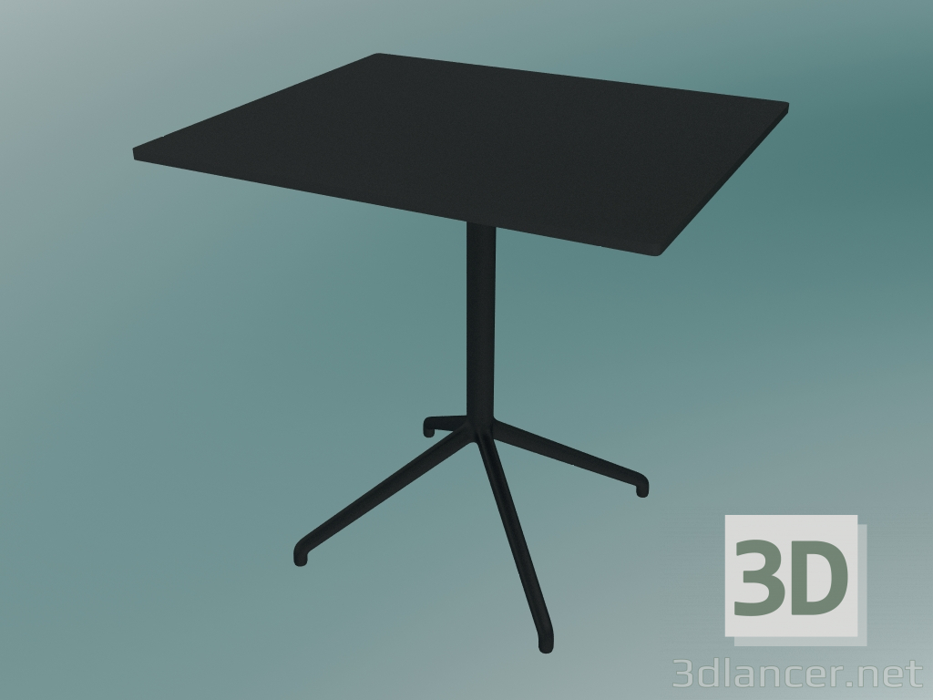 3 डी मॉडल कैफे टेबल स्टिल (65x75 सेमी, एच 73 सेमी, ब्लैक) - पूर्वावलोकन