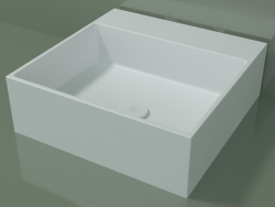 Countertop washbasin (01UN21302, Glacier White C01, L 48, P 48, H 16 cm)