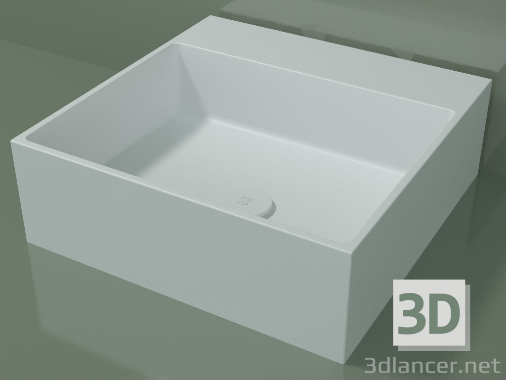 3D modeli Tezgah üstü lavabo (01UN21302, Glacier White C01, L 48, P 48, H 16 cm) - önizleme