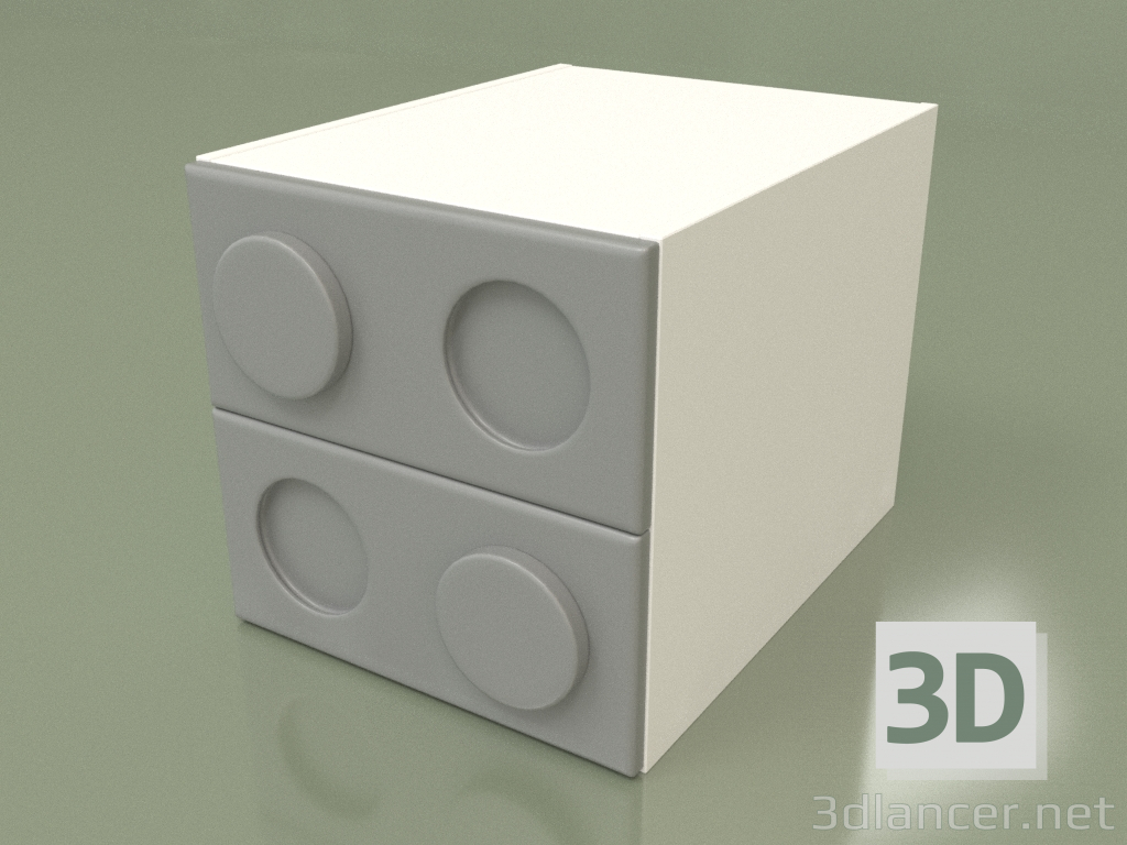modèle 3D Table de chevet pour enfants (Gris) - preview