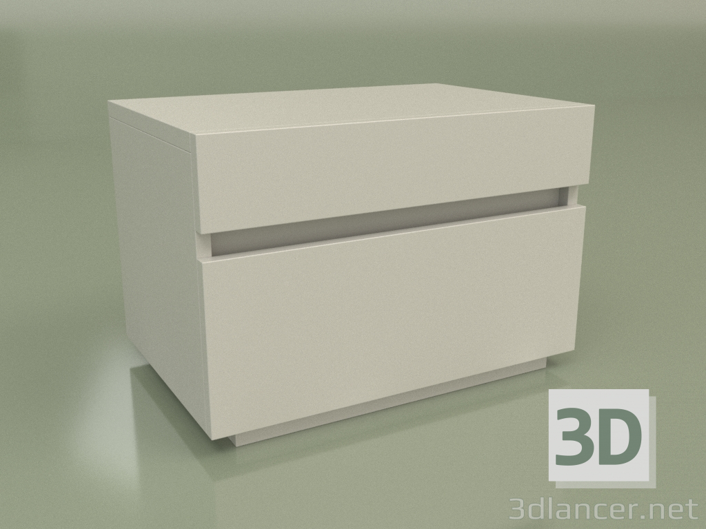modèle 3D Table de chevet Mn 200 (Frêne) - preview
