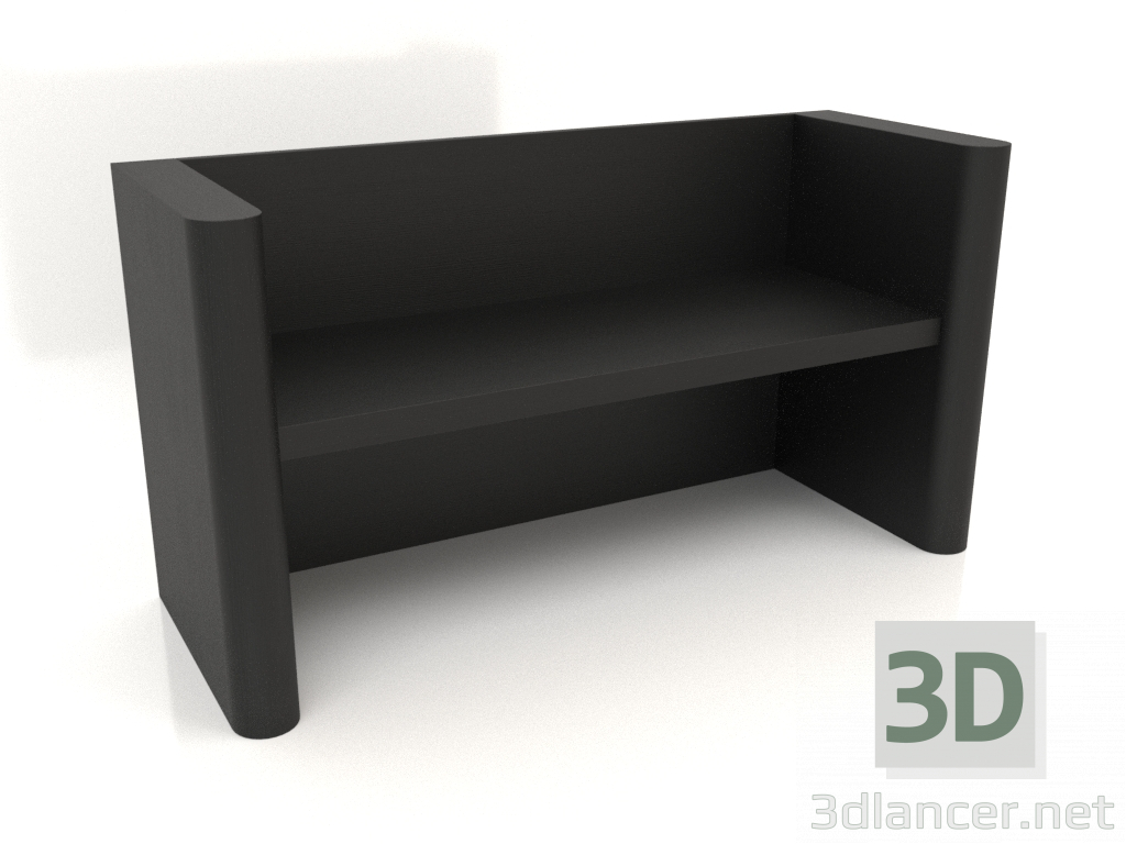 modello 3D Panca VK 07 (1400x524x750, legno nero) - anteprima