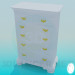 3d model High chest of drawers - preview