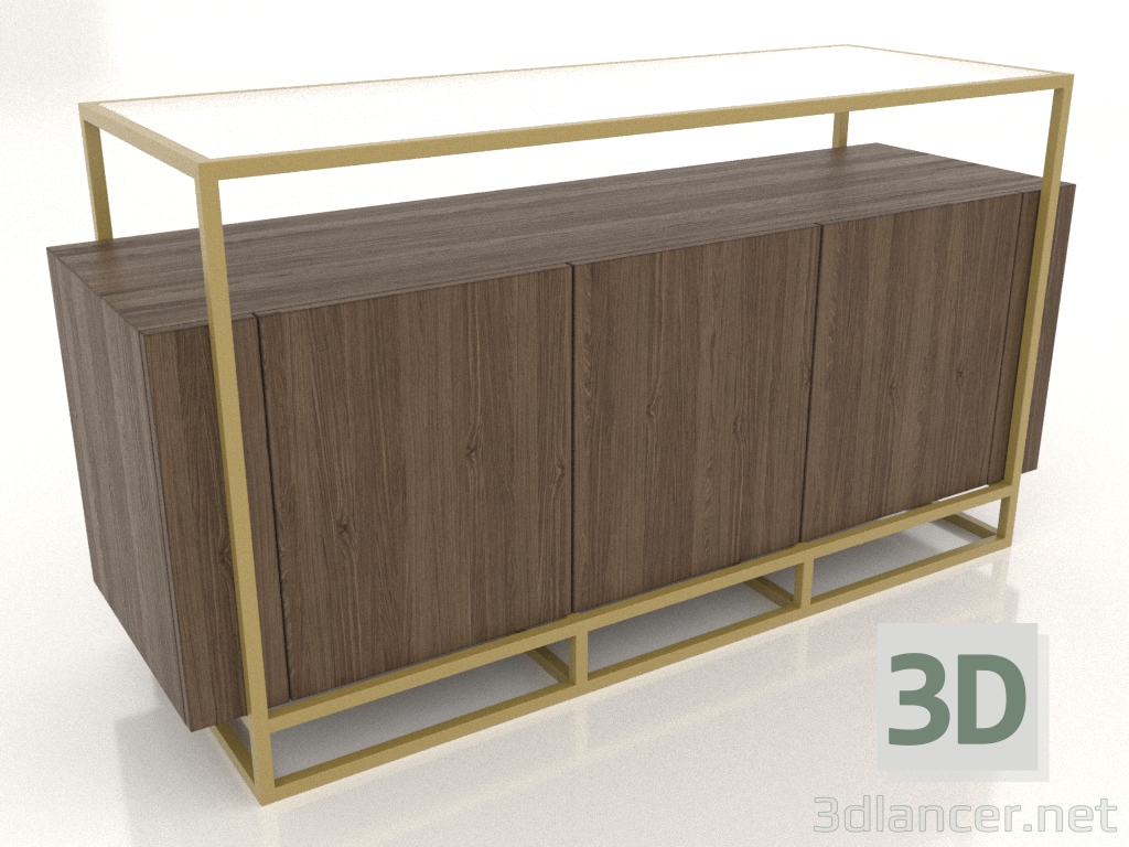 3d model Chest of drawers (lightened ash walnut) - preview