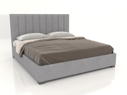 Cama doble con cabecero Modena Vertical (tela)