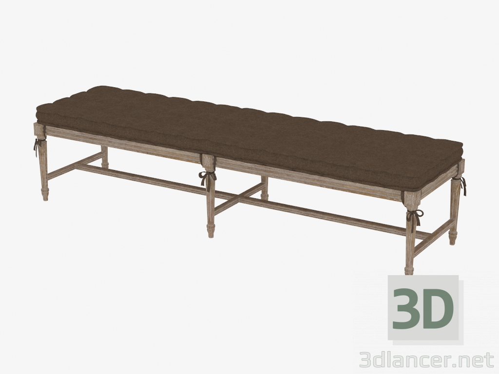 3D modeli kravatlar TIANA BENCH ile klasik tarzda Bench (7801.1130.A008 Kahverengi) - önizleme