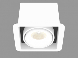 Empotrada LED giratoria luminaria (DL18615_01WW-SQ White_Black)