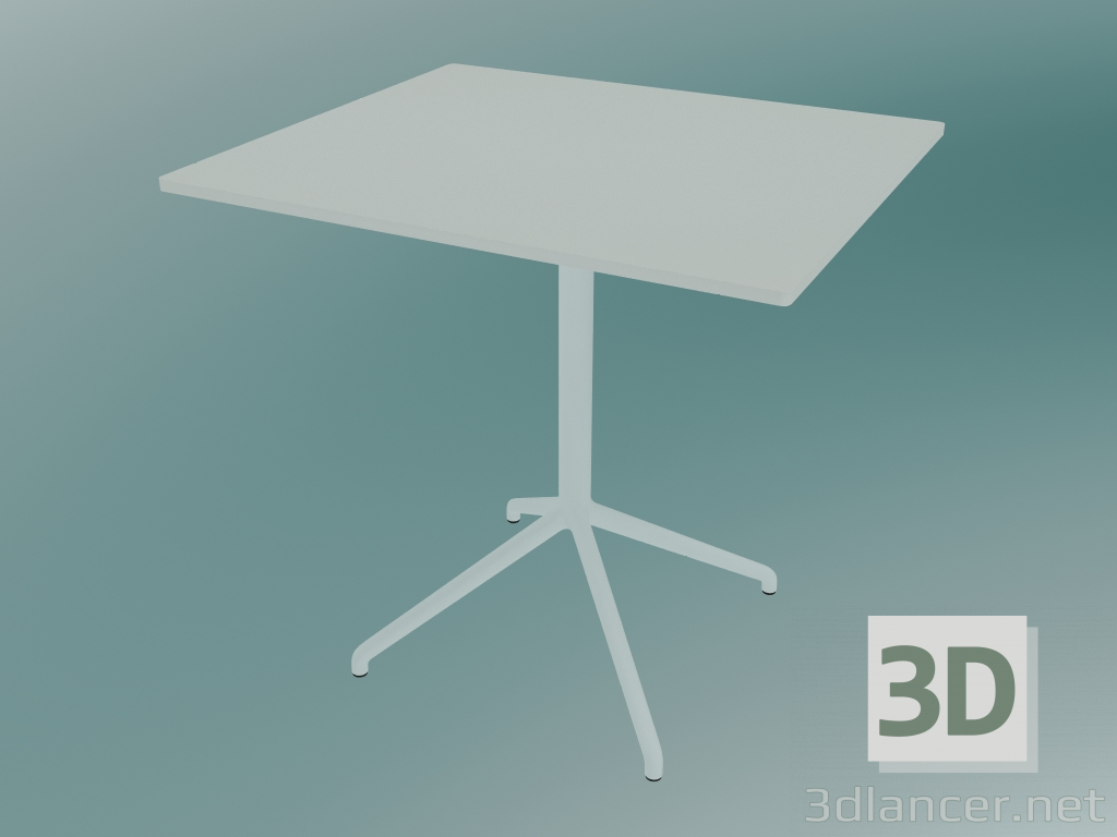 3 डी मॉडल कैफे टेबल स्टिल (65x75 सेमी, एच 73 सेमी, सफेद) - पूर्वावलोकन