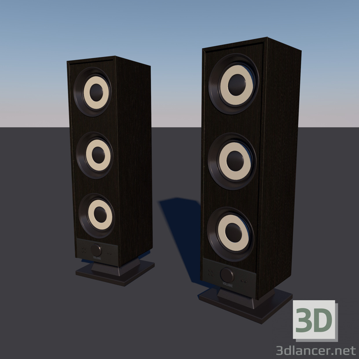 3d columns Low-poly 3D model model buy - render