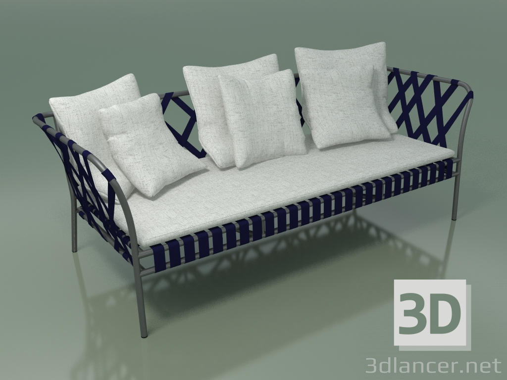 3D Modell Outdoor-Sofa InOut (853, grau lackiertes Aluminium) - Vorschau