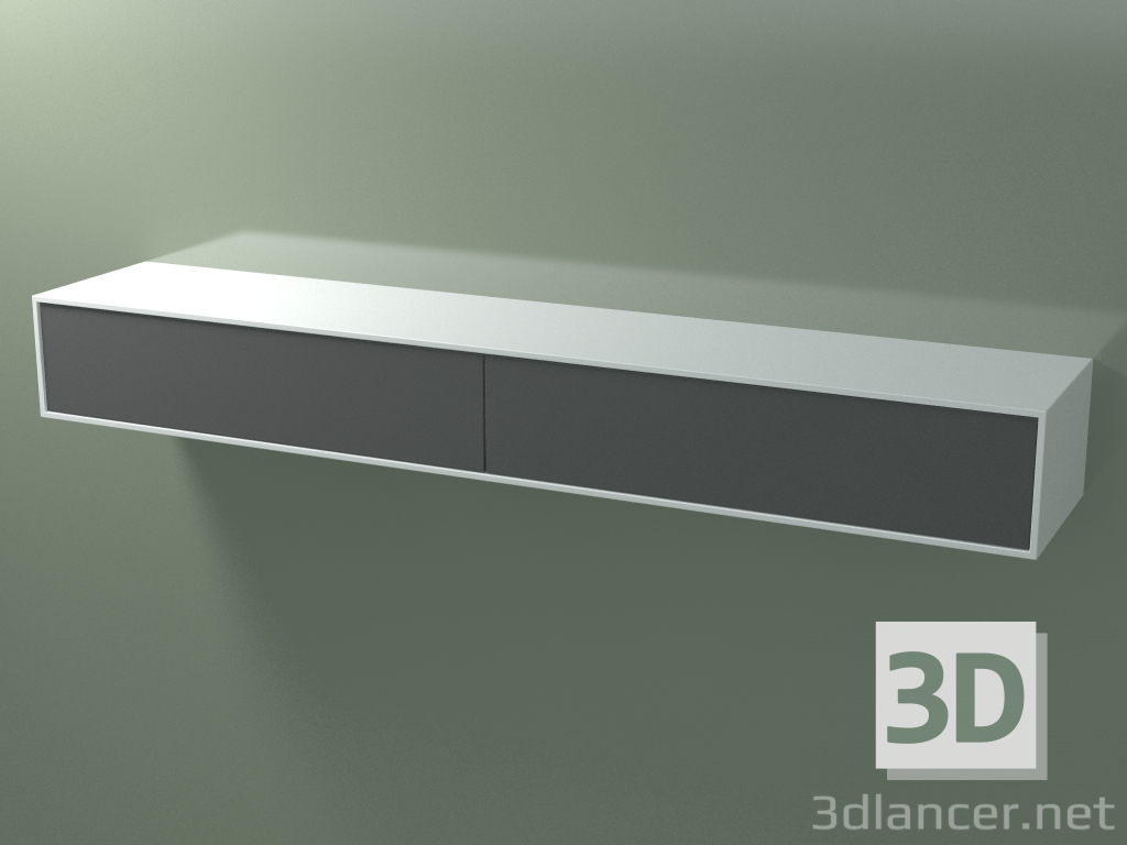 3D Modell Doppelbox (8AUGAА02, Gletscherweiß C01, HPL P05, L 192, P 36, H 24 cm) - Vorschau