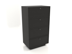 Chest of drawers TM 15 (604x400x1074, wood black)