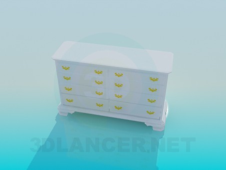 3d model Chest of drawers - preview