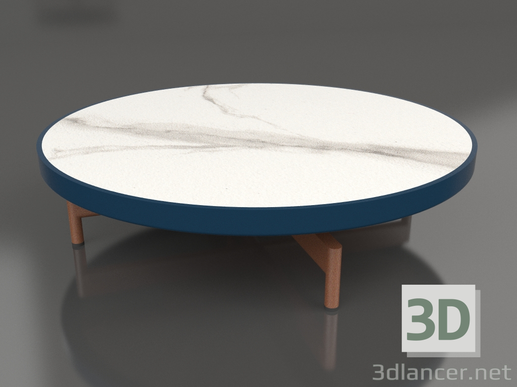 3d модель Стол журнальный круглый Ø90x22 (Grey blue, DEKTON Aura) – превью