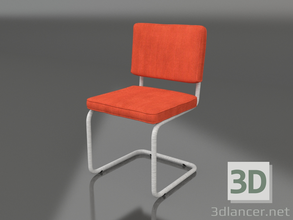 3D Modell Ridge Rib gebürsteter Stuhl (Orange) - Vorschau