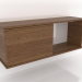 3d model SHELF hanging shelf (with 1 open section on the right) 1000 mm (light walnut) - preview
