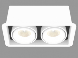 Вбудований поворотний світлодіодний світильник (DL18615_02WW-SQ White_Black)