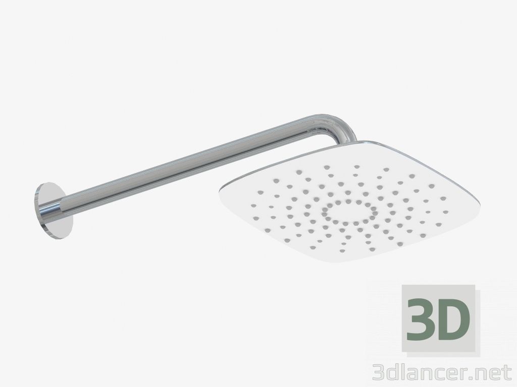 3D modeli 200 x 200 mm Lobelia (NAC 691) çapında plastik krom kaplı duş başlığı - önizleme