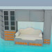 3d модель Набор мебели в спальную – превью