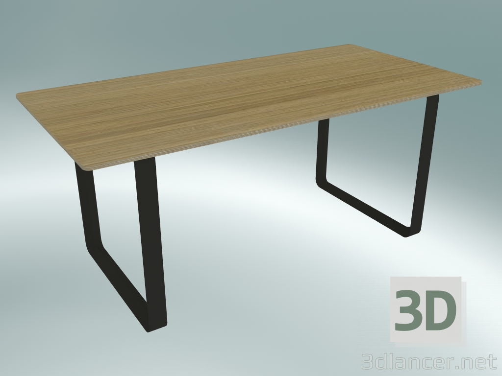3D Modell Tisch 70/70, 170x85cm (Eiche, Schwarz) - Vorschau