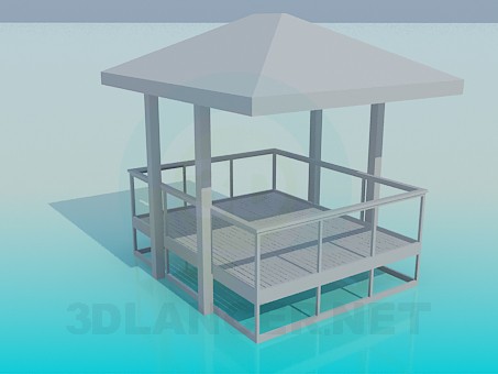 3d model Gazebo - preview 3d model Gazebo - preview