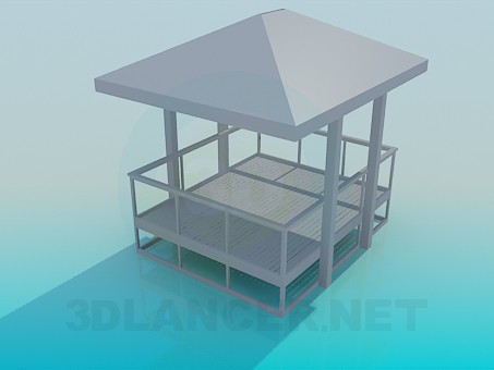 3d model Gazebo - preview 3d model Gazebo - preview