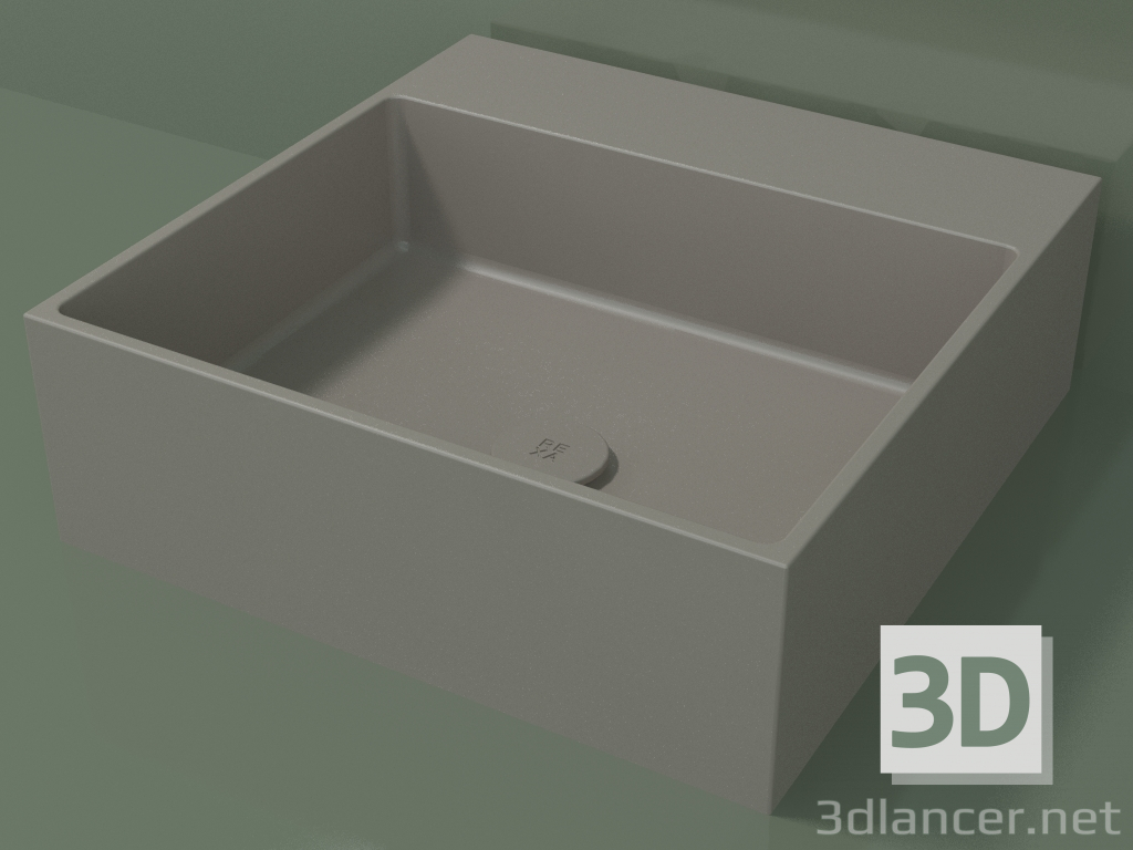 3D modeli Tezgah üstü lavabo (01UN21302, Clay C37, L 48, P 48, H 16 cm) - önizleme